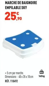 Marche De Baignoire Empilable Sky offre à 25,9€ sur Bastide