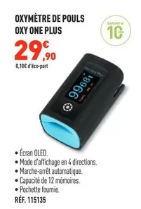 Oxymetre De Pouls Oxy One Plus offre à 29,9€ sur Bastide