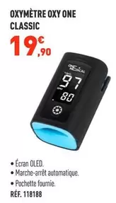 Oxymétre Oxy One Classic offre à 19,9€ sur Bastide
