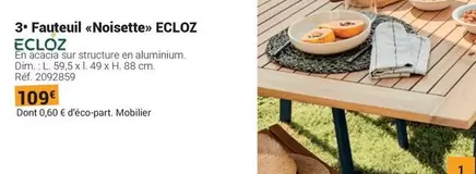 Ecloz - 3 Fauteuil Noisette offre à 109€ sur Gamm vert