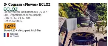 Ecloz - Coussin Flower offre à 14,99€ sur Gamm vert