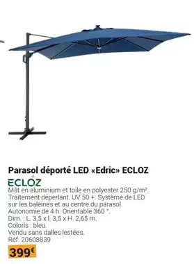 Eclóz - Parasol Déporté Led «Edric» offre à 399€ sur Gamm vert