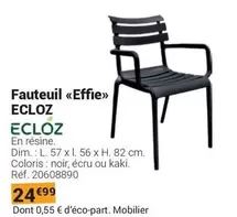 Ecloz - Fauteuil «Effie» offre à 24,99€ sur Gamm vert