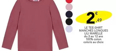 Le Tee-shirt Manches Longues offre à 2,49€ sur Stokomani