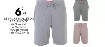 Le Short Molleton Eaglewood offre à 6,99€ sur Stokomani