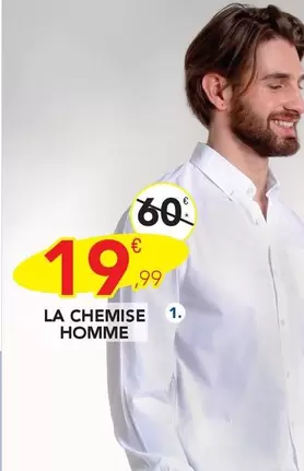 La Chemise Homme offre à 19,99€ sur Stokomani