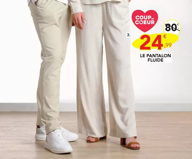 Le Pantalon Fluide offre à 24,99€ sur Stokomani