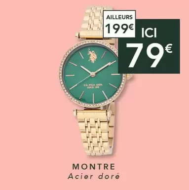 U.s Polo Assn - Montre Acier Dore offre à 79€ sur Trésor Bijoux