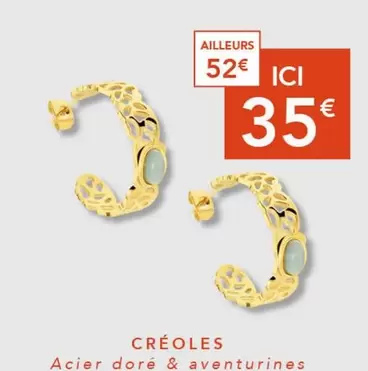 Créoles offre à 35€ sur Trésor Bijoux