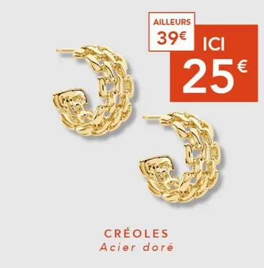Créoles offre à 25€ sur Trésor Bijoux