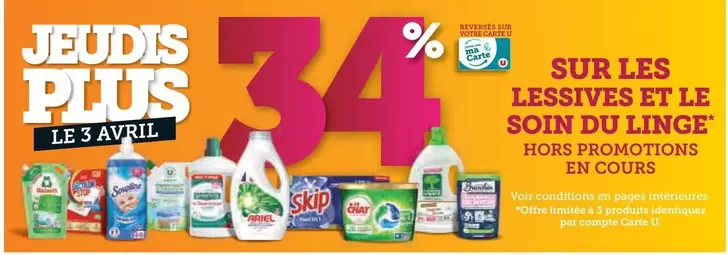 Sur Les Lessives Et Le Soin Du Linge offre sur U Express