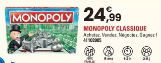 Hasbro - Monopoly Classique offre à 24,99€ sur JouéClub