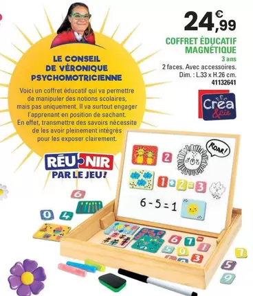Crea & Cie - Coffret Éducatif Magnetique offre à 24,99€ sur JouéClub