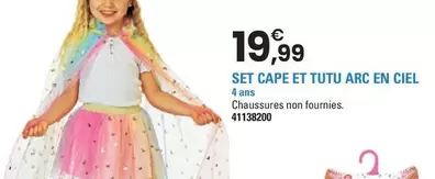 Set Cape Et Tutu Arc En Ciel offre à 19,99€ sur JouéClub