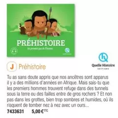 Prehistoire offre à 5€ sur Plein ciel