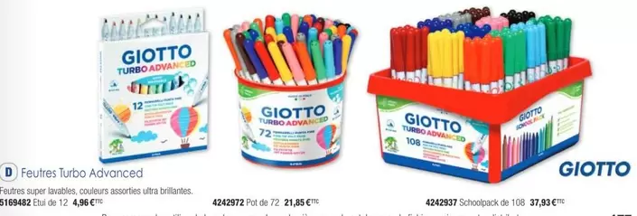 Giotto - Feutres Turbo Advanced offre à 4,96€ sur Plein ciel