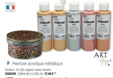 Peinture Acrylique Métalique offre à 37,86€ sur Plein ciel