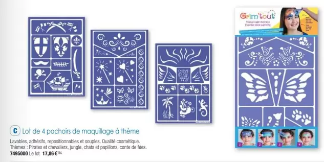 Lot De 4 Pechoirs De Maquillage À Thème offre à 17,86€ sur Plein ciel