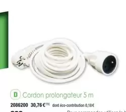 Cordon Prolongateur 5 M offre à 30,76€ sur Plein ciel