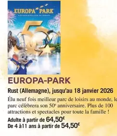 Rust (allemagne), Jusqu'au 18 Janvier 2026 offre à 54,5€ sur Carrefour Contact