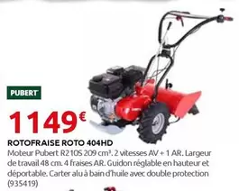 Pubert - Rotofraise Roto 404HD offre à 1149€ sur Rural Master