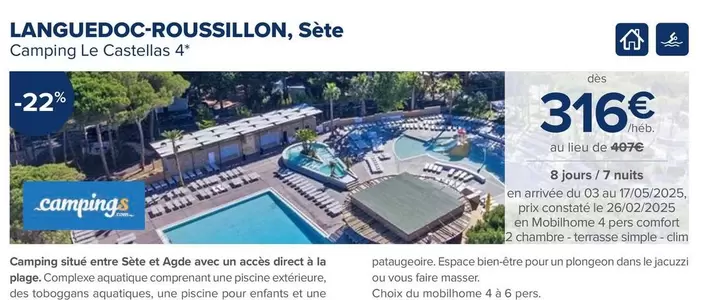 Languedoc-Roussillon, Sète offre à 316€ sur Carrefour