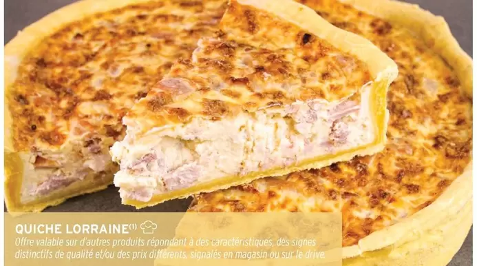 Quiche Lorraine offre sur Intermarché Express