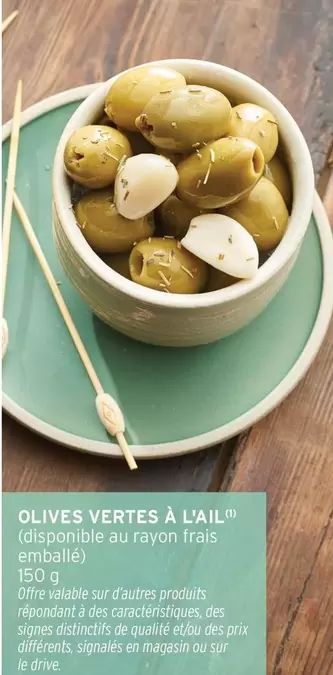 Olives Vertes À L'Ail offre sur Intermarché Express