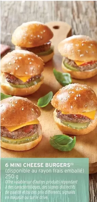 6 Mini Cheese Burgers offre sur Intermarché