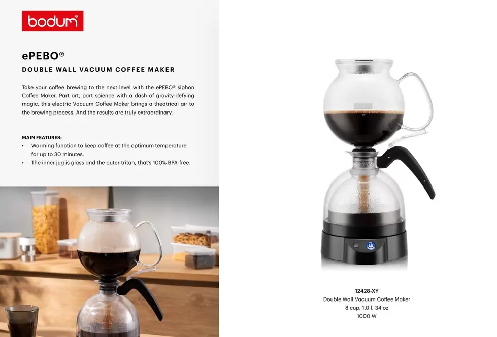 Bodum - Double Wall Vacuum Coffee Maker offre sur Bodum