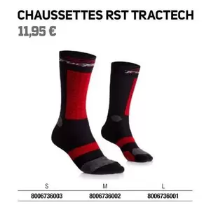 Rst - Chaussettes Tractech offre à 11,95€ sur Bihr