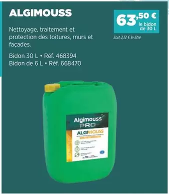 Algimouss - Nettoyage, Traitement Et Protection Des Toitures, Murs Et Faciades offre à 63,5€ sur Doras