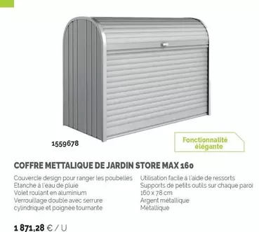 Coffre Metallique De Jardin Store Max 160 offre à 1871,28€ sur Doras