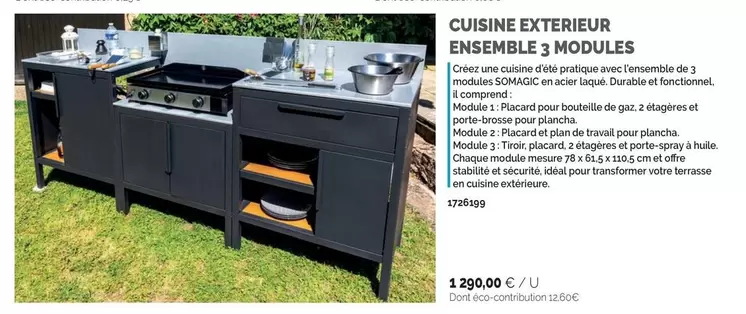 Cuisine Exterieur Ensemble 3 Modules offre à 1290€ sur Doras