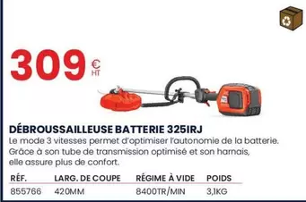 Débroussailleuse Batterie 325irj offre à 309€ sur Au Forum du Bâtiment