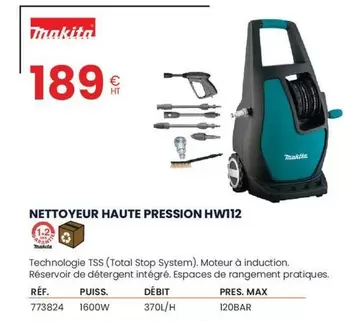Makita - Nettoyeur Haute Pression Hw12 offre à 189€ sur Au Forum du Bâtiment