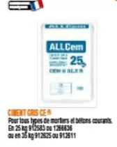 AllCem - Ciment Gris CE offre sur Bricoman