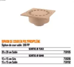 Siphon De Cour En Polypropriene offre sur Bricoman