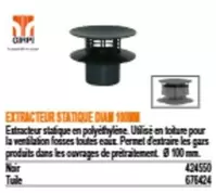 Extracteur Statique offre sur Bricoman