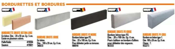 Borduretts Et Bordures  offre sur Bricoman
