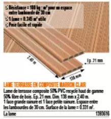 Lane Terrasse En Composite offre sur Bricoman