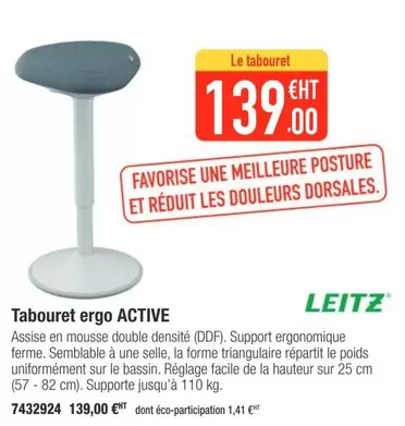Leitz - Tabouret Ergo Active offre à 139€ sur Plein ciel