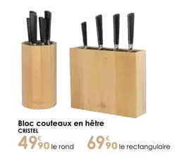 Cristel - Bloc Couteaux En Hêtre offre à 49,9€ sur Culinarion