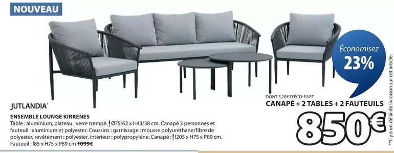 Ensemble Lounge Kirkenes  offre à 850€ sur JYSK