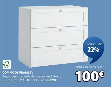 Commode Framlev offre à 100€ sur JYSK