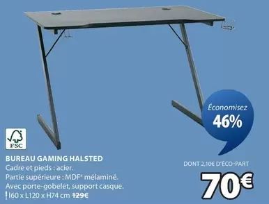 Bureau Gaming Halsted offre à 70€ sur JYSK