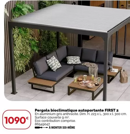 Pergola Bioclimatique Autoportante First 2 offre à 1090€ sur Weldom
