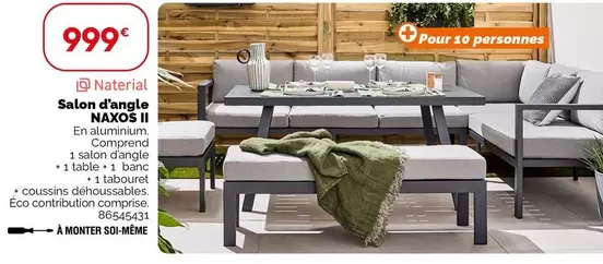 Naterial - Salon D'Angle Naxos II offre à 999€ sur Weldom