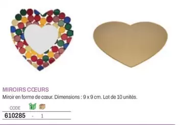 Miroirs Coeurs offre sur Hyperburo