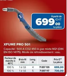 Xfume Pro 501 offre à 699€ sur Prolians